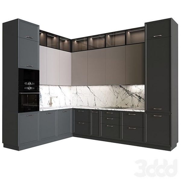 Tủ Bếp Corner Lux – Đẳng Cấp 3 Tông Màu, Đủ Công Năng