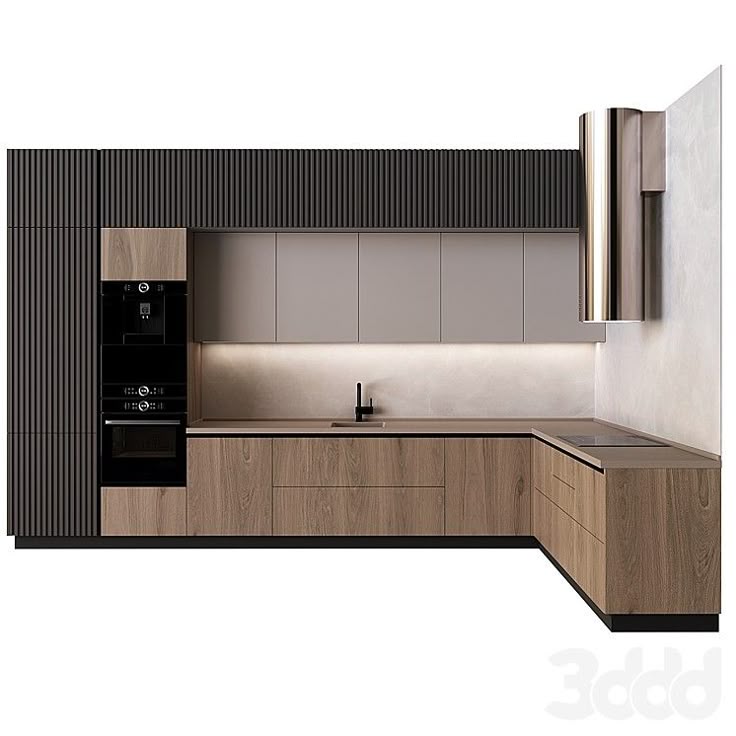 TỦ BẾP CHỮ L HIỆN ĐẠI – MẪU B502